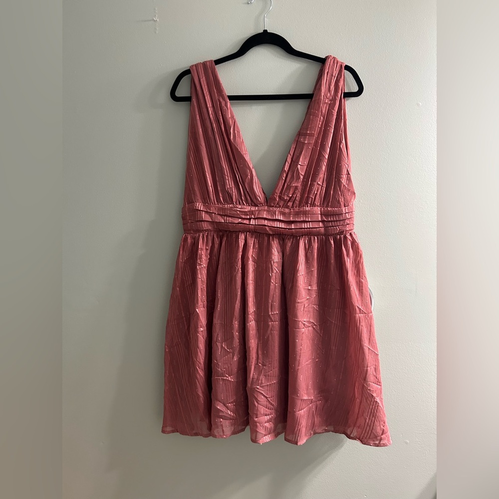 NWT lulus Romantic At Heart Rose Pink Striped
Skater Mini Dress - Picture 5 of 6